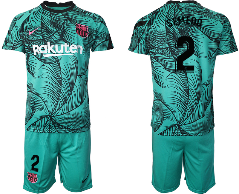 Men 2021 Barcelonagreen training suit #2 soccer jerseys->barcelona jersey->Soccer Club Jersey